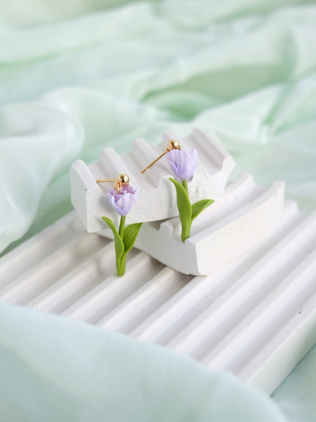 Lilac Tulip Earrings