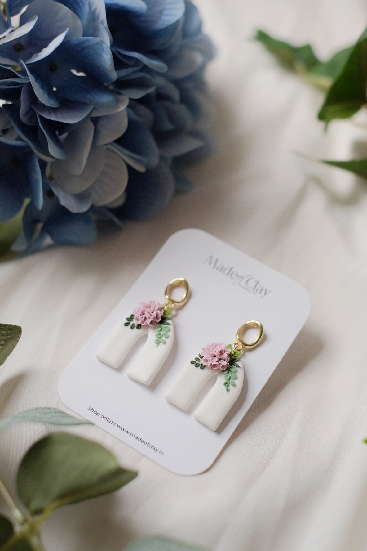 Blushing Hydrangea Trellis Earrings