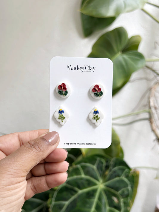 Spring Floral Mini Studs