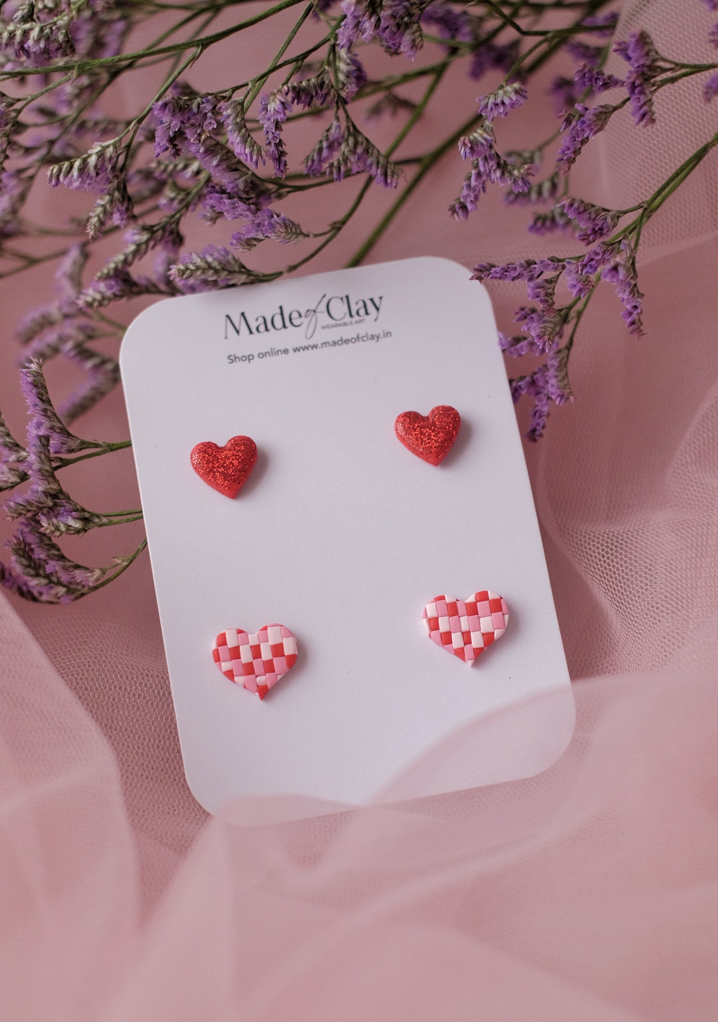 Double Take Heart Studs