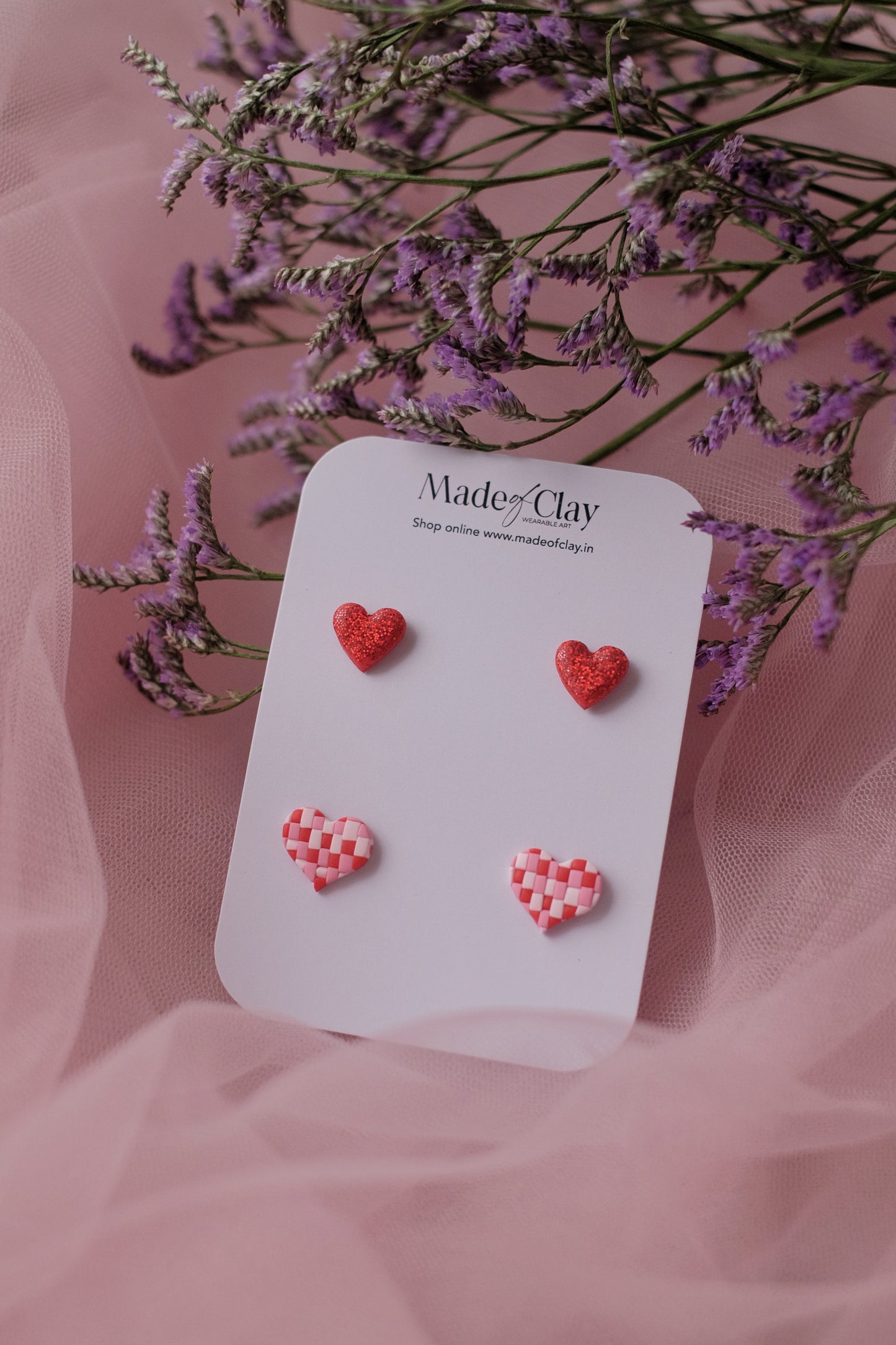 Double Take Heart Studs