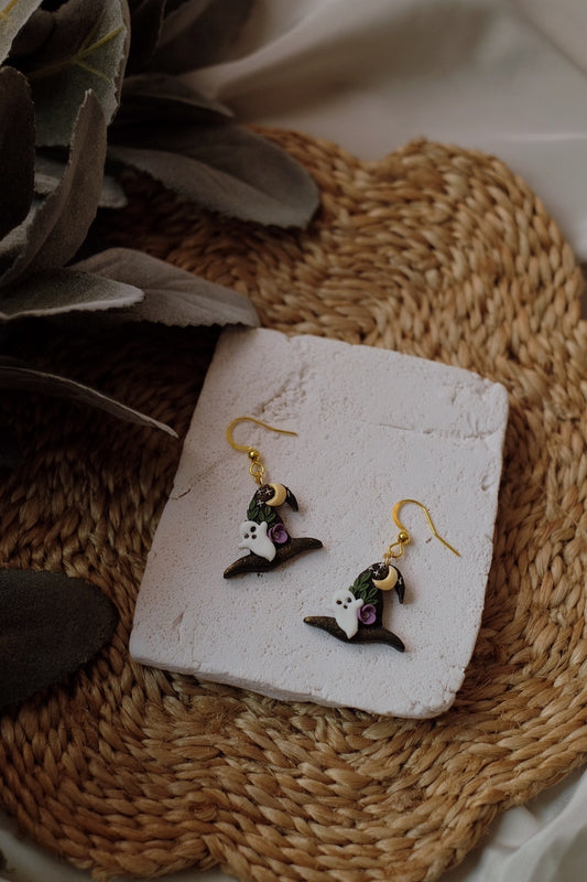 Witchy Hat Earrings (Halloween)