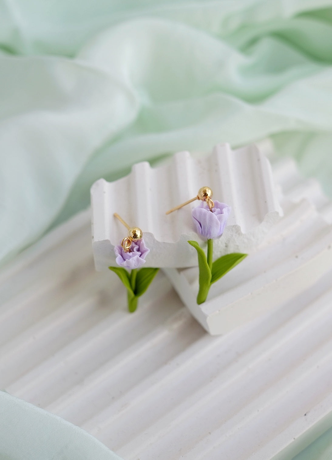 Lilac Tulip Earrings