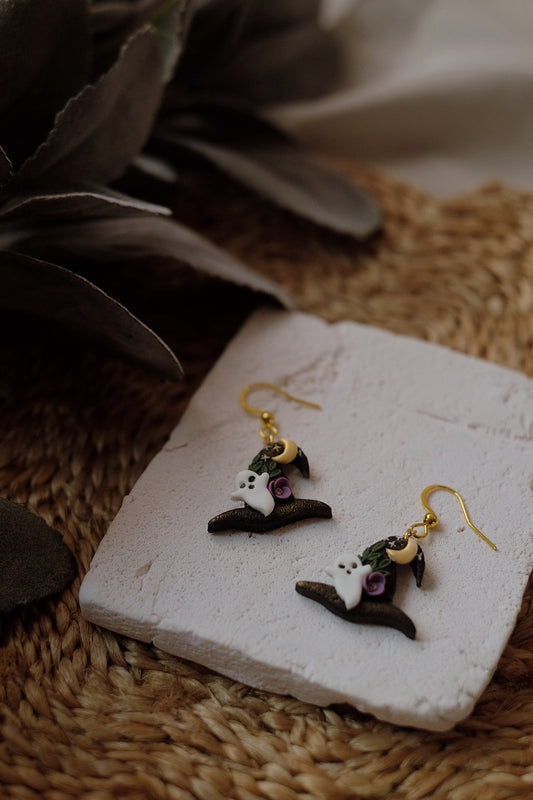 Witchy Hat Earrings (Halloween)