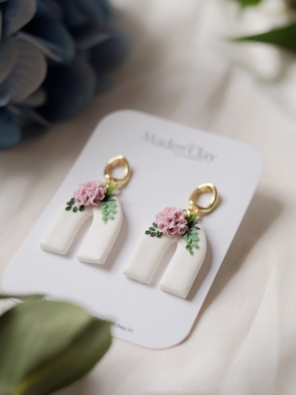 Blushing Hydrangea Trellis Earrings