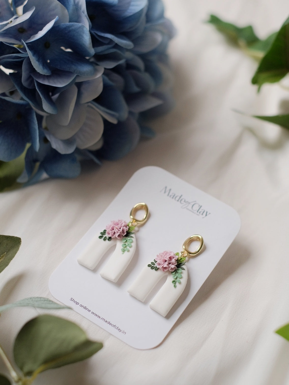 Blushing Hydrangea Trellis Earrings