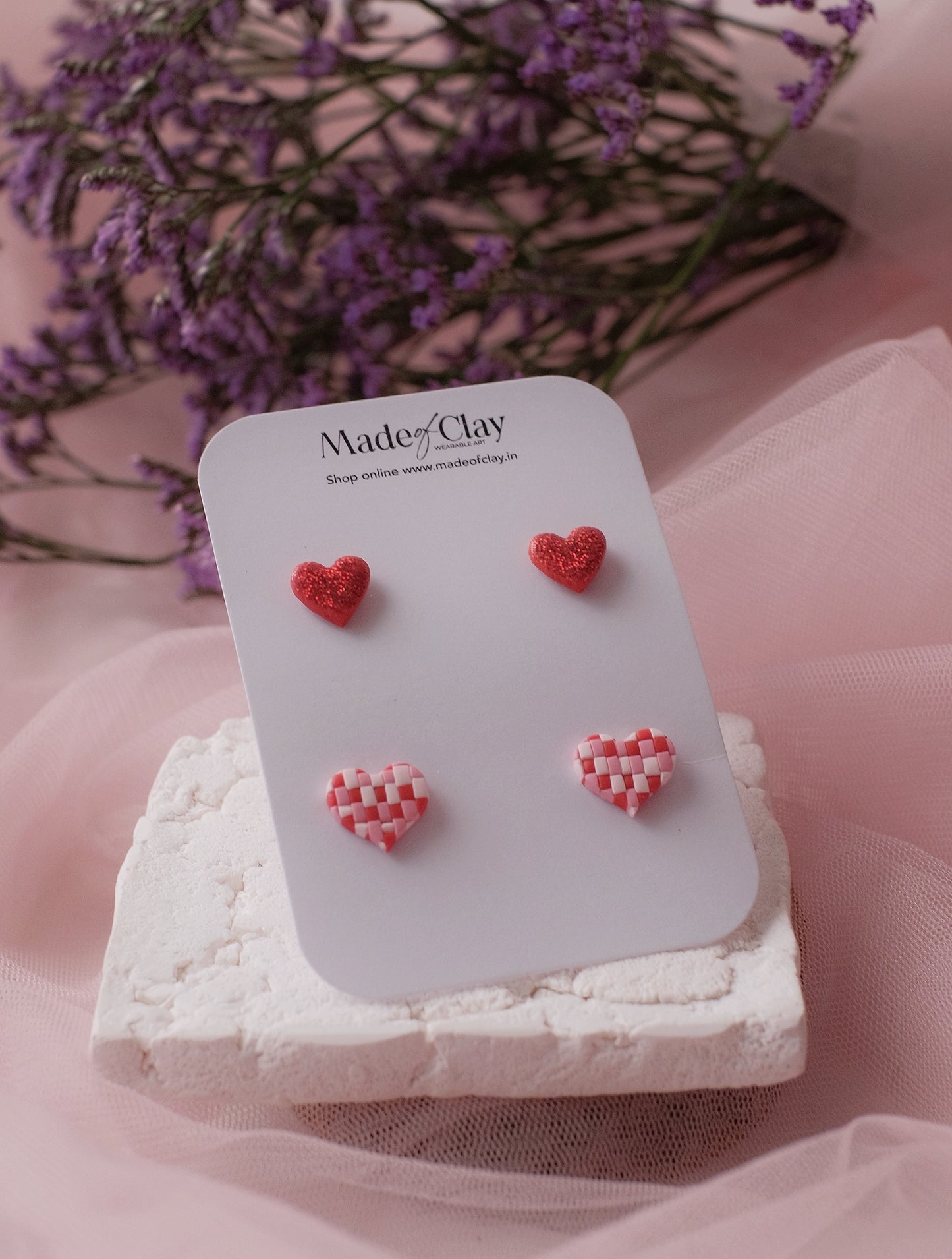 Double Take Heart Studs