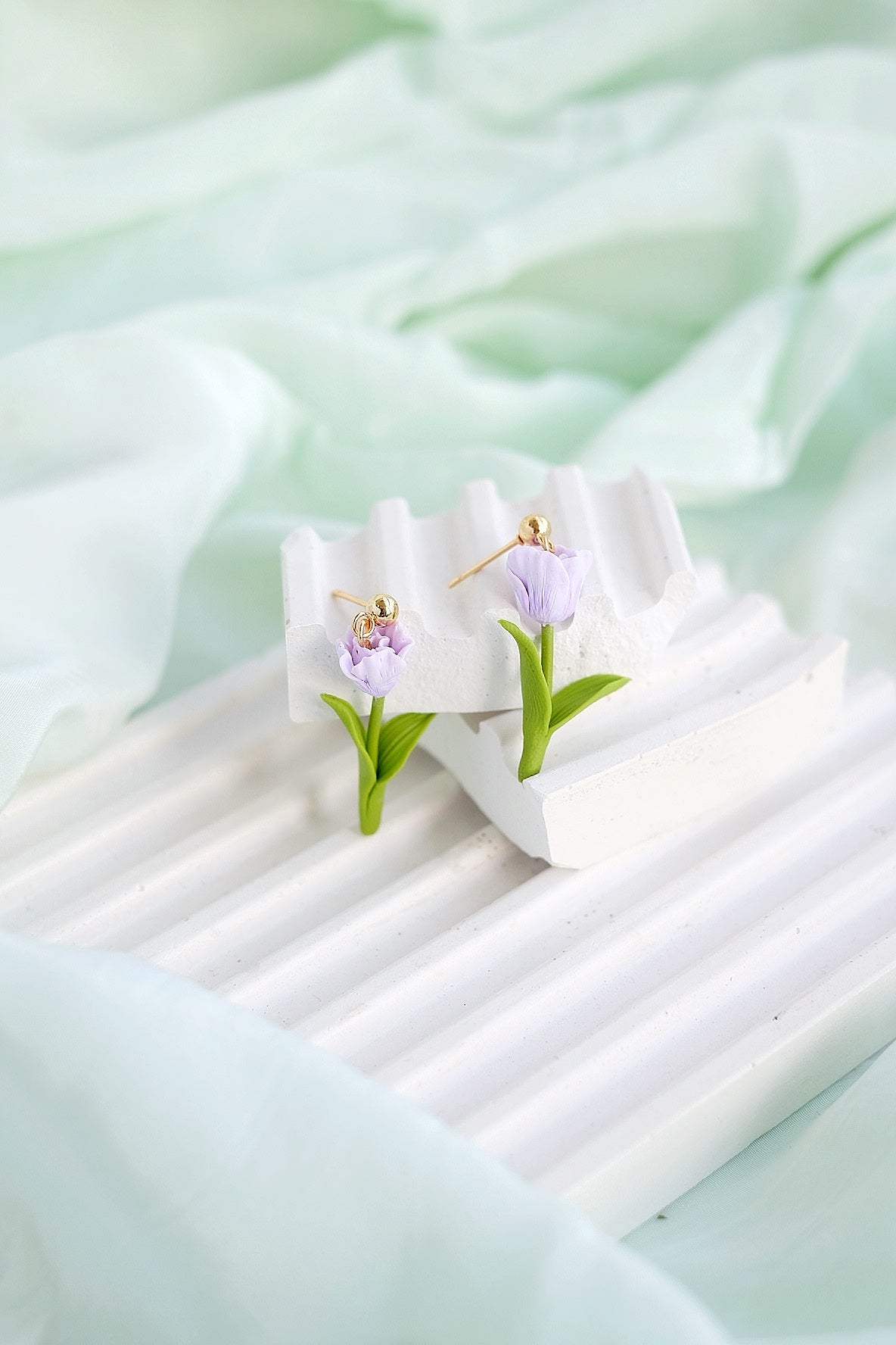 Lilac Tulip Earrings