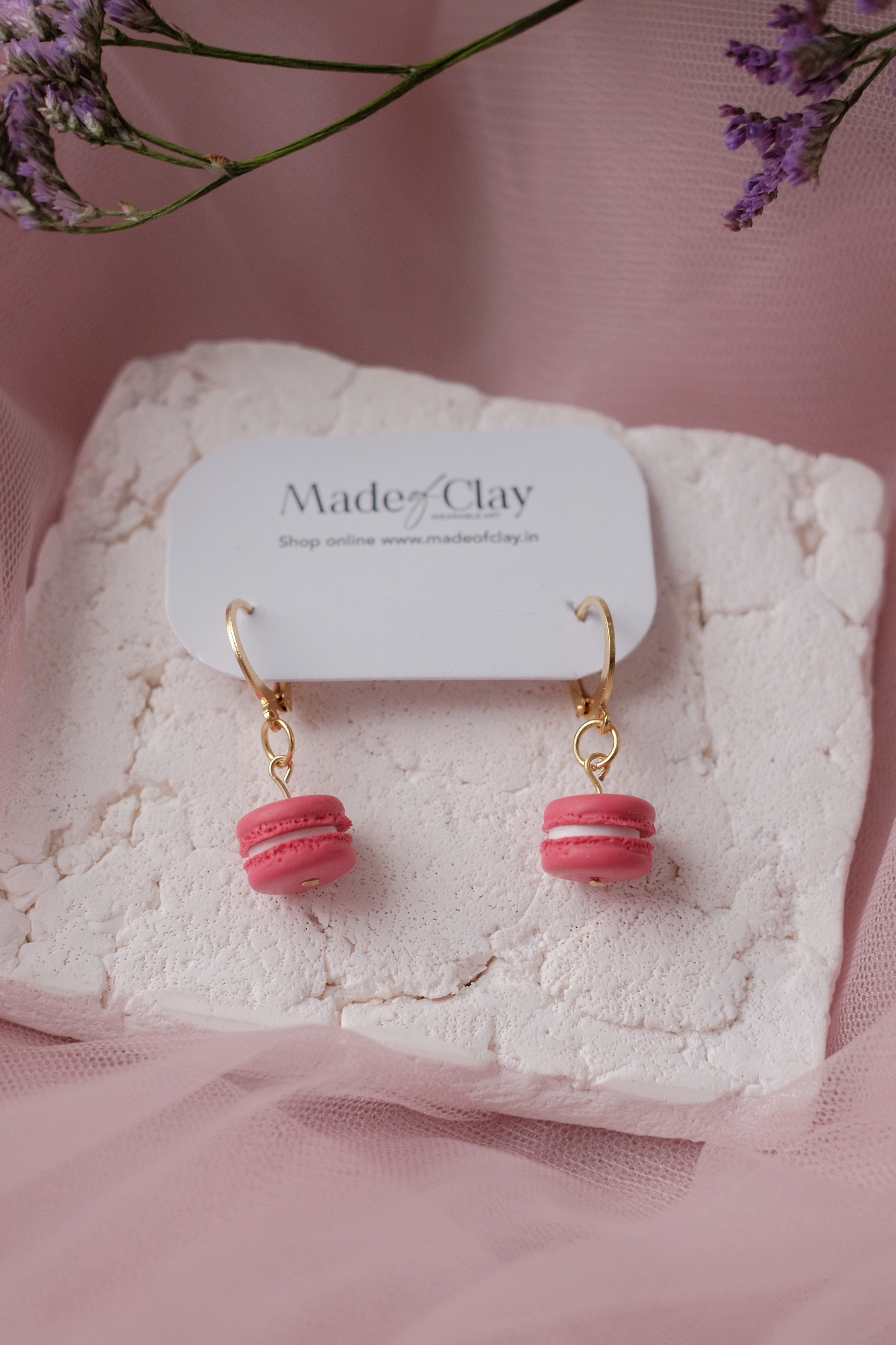Raspberry Romance Hoops – Made Of Clay