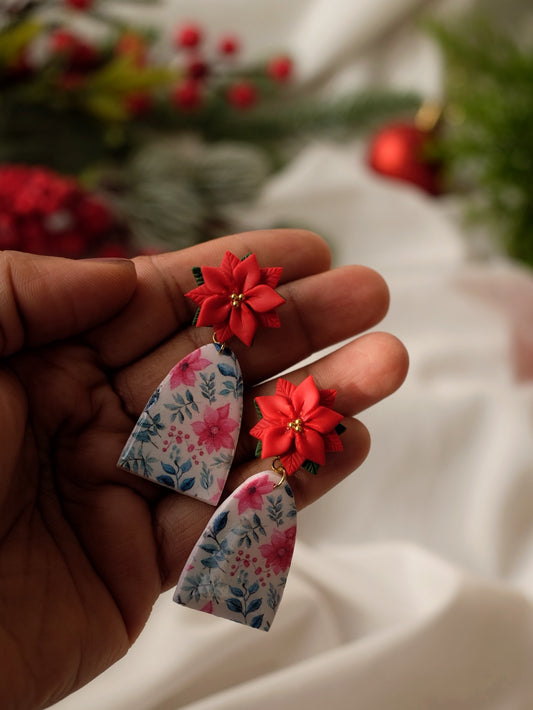 Poinsettia Meadow Earrings