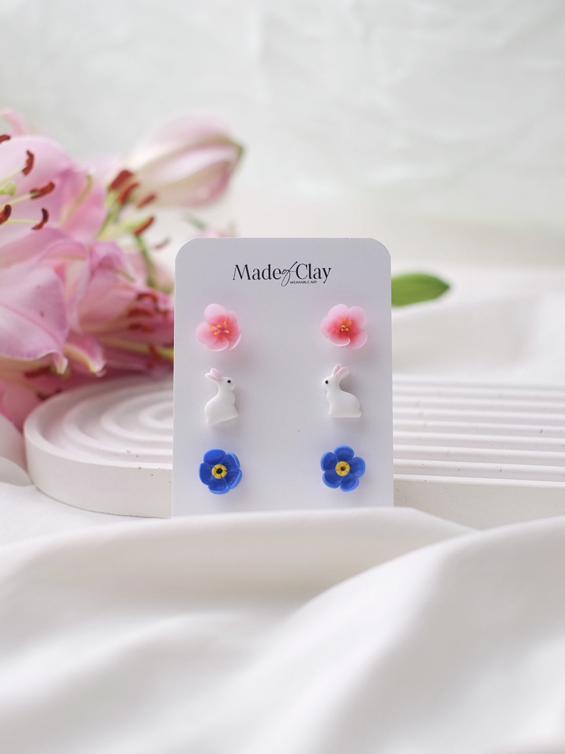 Blooms & Hare (Cherry Blossom, Rabbit, Forget me not)