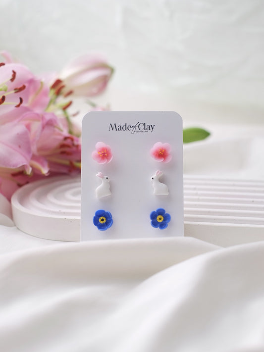 Blooms & Hare (Cherry Blossom, Rabbit, Forget me not)