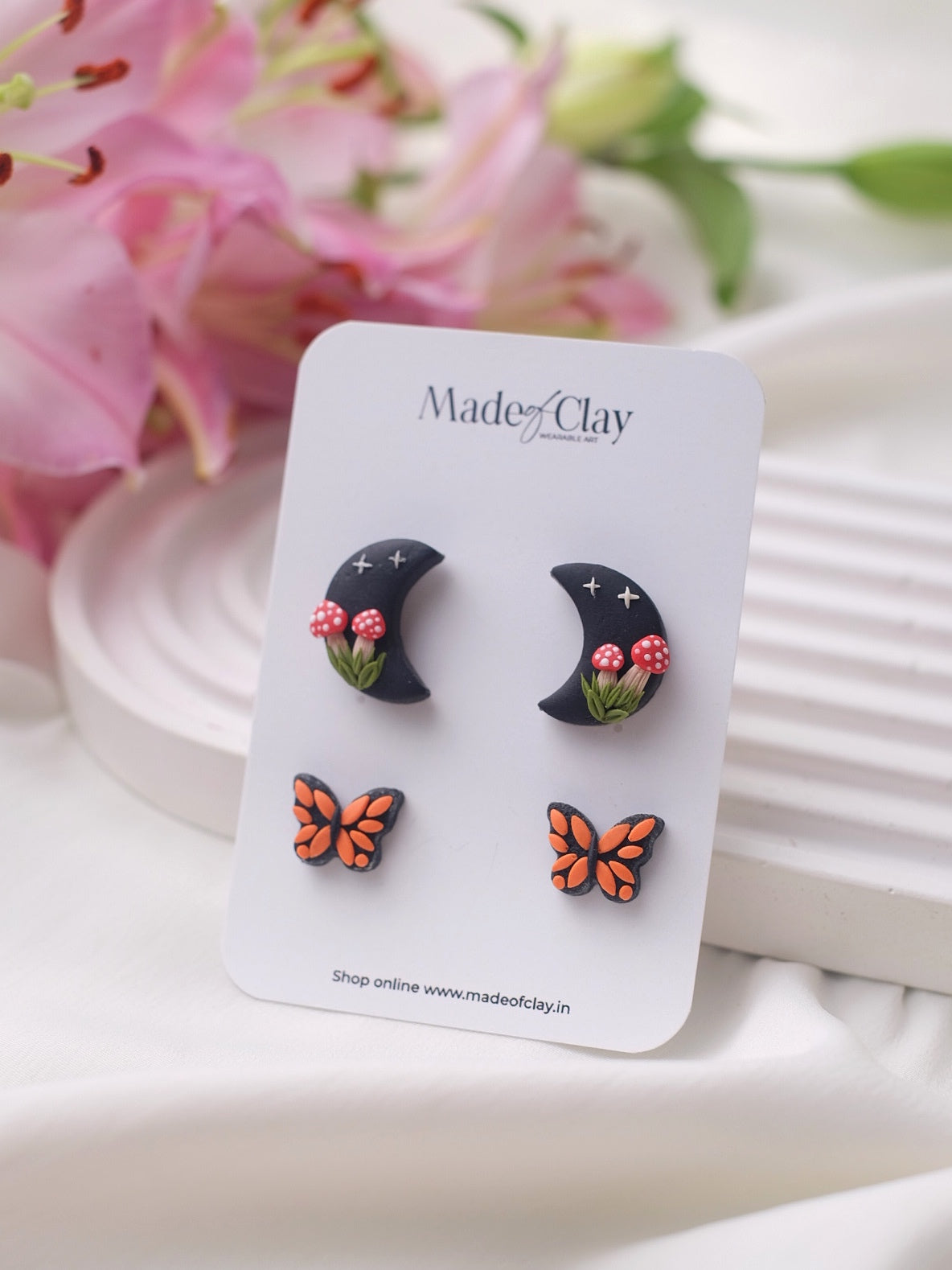 Clay on sale earring studs