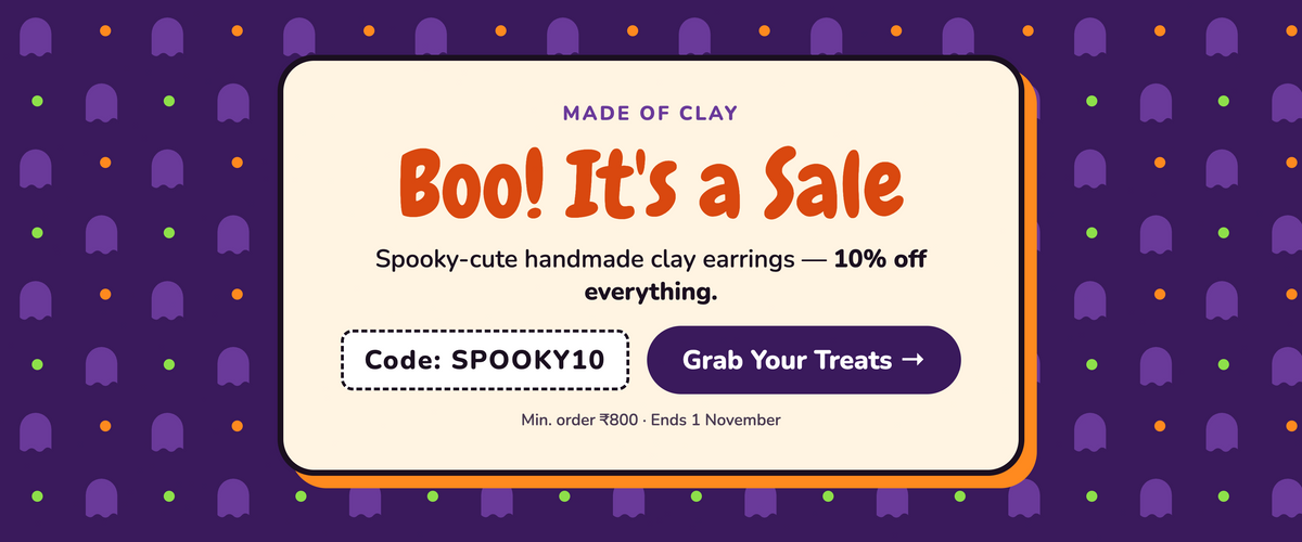 Boo! It's a Sale: 10% off everything with code SPOOKY10. Min. order ₹800, ends 1 November.