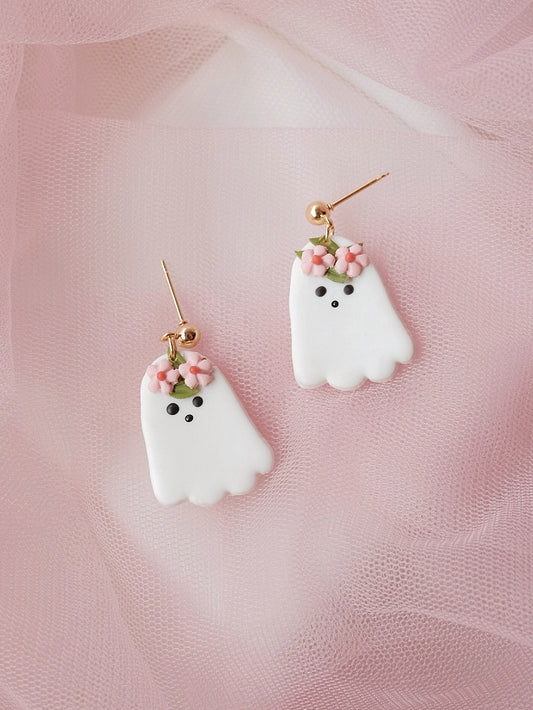 Cute floral Ghost Earrings