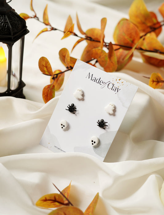Halloween Mini Studs (Ghoul,Spider,Skull)